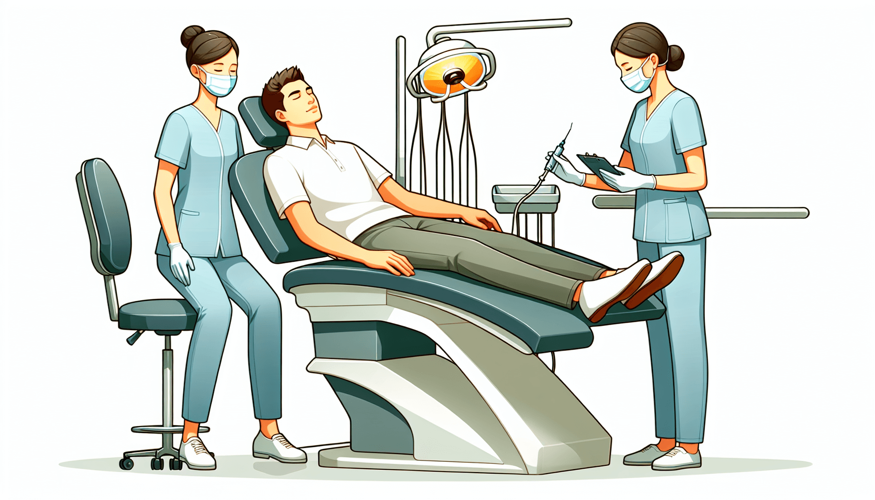 Illustration of IV sedation dentistry